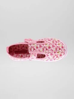 Kiabi -Kiabi ballerines en toile a scratch rose zr830 2 frb2