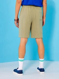 Bermuda En Gaze De Coton Uni 10 Bermuda En Gaze De Coton Uni -Kiabi bermuda en gaze de coton uni gris vert aby18 2 frb3