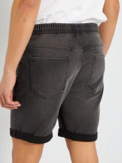 Bermuda En Jean à Taille élastiquée