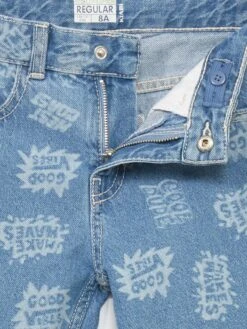 Bermuda En Jean Avec Motif -Kiabi bermuda en jean avec motif bleu adg13 1 frb6 1