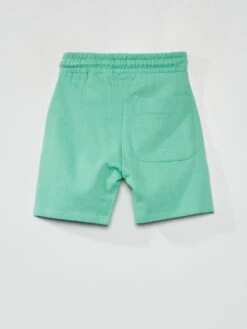 Bermuda En Molleton Avec Bandes Contrastantes