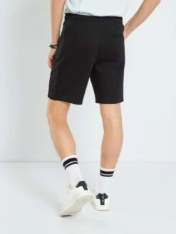 Bermuda En Piqué De Coton -Kiabi bermuda en pique de coton noir zr009 2 frb3