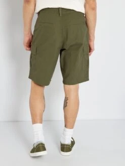 Bermuda En Twill Avec Poches à Rabat -Kiabi bermuda en twill avec poches a rabat kaki zn303 5 frb3