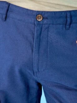 Bermuda Uni En Coton Et En Lin