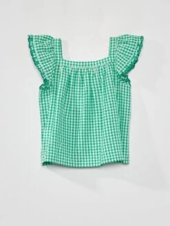 Blouse Avec Imprimé 'vichy' -Kiabi blouse avec imprime vichy vert aci17 2 frb4 1