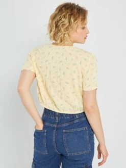 Blouse Cropped 7 Blouse Cropped -Kiabi blouse cropped jaune aad56 2 frb3 1