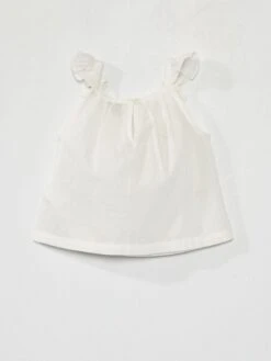 Blouse En Voile De Coton Avec Bretelles