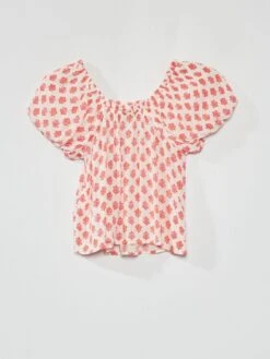 Blouse Imprimé En Maille Crêpée