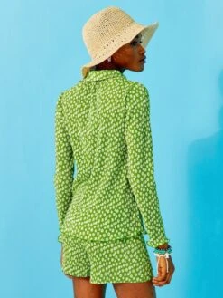 Blouse Plissée Avec Fente Ouverte -Kiabi blouse plissee avec fente ouverte vert arm04 1 frb3 1