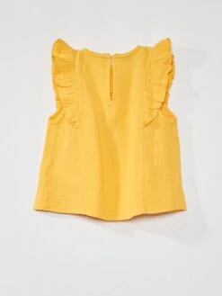 Blouse Sans Manches En Gaze De Coton -Kiabi blouse sans manches en gaze de coton jaune orange zq500 2 frb2 1