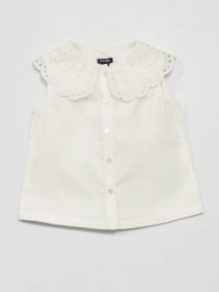Blouse Sans Manches En Popeline -Kiabi blouse sans manches en popeline blanc zs271 1 frb7