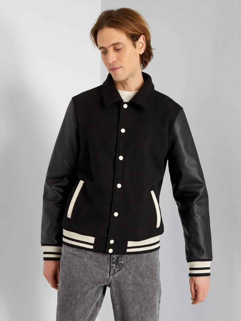 Blouson Aviateur Bi-matière 6 Blouson Aviateur Bi-matière – Image 4