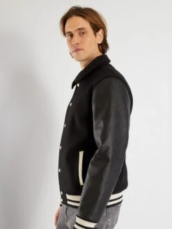 Blouson Aviateur Bi-matière 13 Blouson Aviateur Bi-matière -Kiabi blouson aviateur bi matiere noir zn434 2 frb5