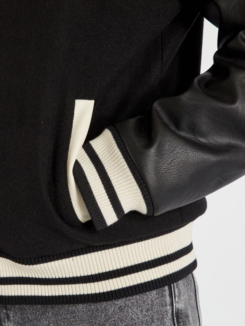 Blouson Aviateur Bi-matière 3 Blouson Aviateur Bi-matière