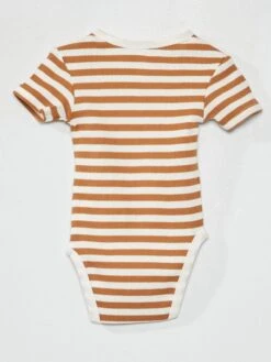Body Côtelé à Rayures