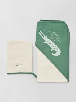 Cape De Bain + Gant De Toilette -Kiabi cape de bain gant de toilette vert ys645 1 frb4