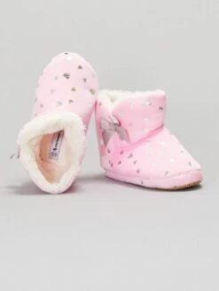 Chaussons Boots Fourrés -Kiabi chaussons boots fourres rose zg196 1 frb5 1
