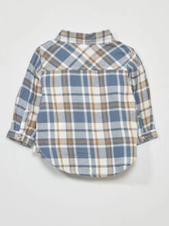 Chemise à Carreaux En Twill -Kiabi chemise a carreaux en twill bleu ady16 1 frb3 1