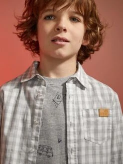 Chemise à Carreaux -Kiabi chemise a carreaux gris zq192 1 frb3