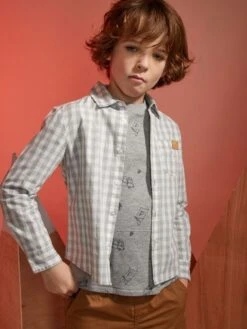 Chemise à Carreaux -Kiabi chemise a carreaux gris zq192 1 frb4