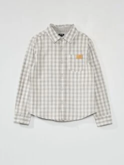 Chemise à Carreaux -Kiabi chemise a carreaux gris zq192 1 frb6