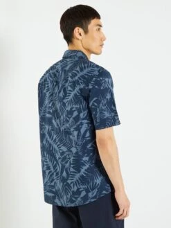 Chemise à Fleurs à Manches Courtes -Kiabi chemise a fleurs a manches courtes bleu fonce zo553 9 frb3