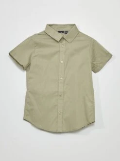 Chemise à Manches Courtes -Kiabi chemise a manches courtes vert gris zo125 5 frb4