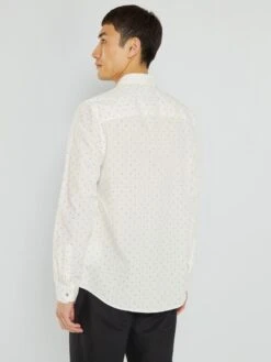 Chemise à Motifs En Popeline -Kiabi chemise a motifs en popeline blanc zq059 1 frb3