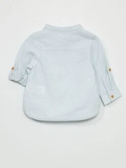 Chemise Col Mao En Lin -Kiabi chemise col mao en lin bleu clair zp055 1 frb6