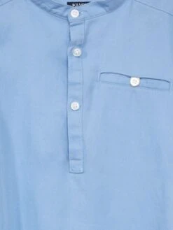 Chemise Col Mao En Lyocell Avec Lin -Kiabi chemise col mao en lyocell avec lin bleu zs959 1 frb4