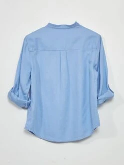Chemise Col Mao En Lyocell Avec Lin