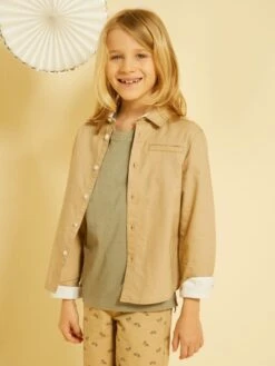 Chemise Droite Unie -Kiabi chemise droite unie beige zo259 1 frb3