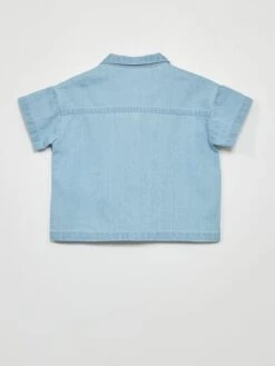 Chemise En Denim à Manches Courtes -Kiabi chemise en denim a manches courtes bleu zt041 1 frb8