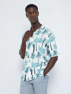 Chemise Fluide Et Légère à Motifs -Kiabi chemise fluide et legere a motifs blanc zm750 2 frb3