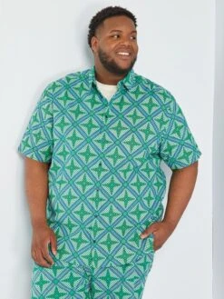 Chemise Imprimée Manches Courtes -Kiabi chemise imprimee manches courtes vert acd37 1 frb2