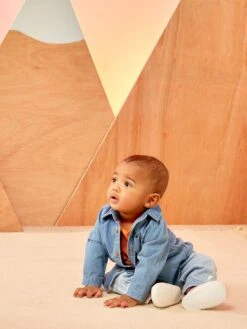 Chemise Manches Longues En Denim -Kiabi chemise manches longues en denim bleu denim zq231 1 frb2