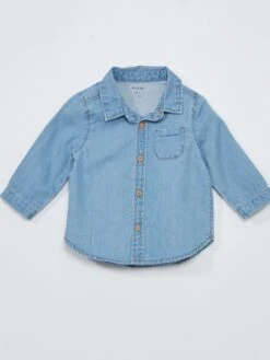 Chemise Manches Longues En Denim -Kiabi chemise manches longues en denim bleu denim zq231 1 frb6