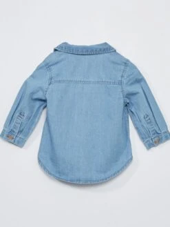 Chemise Manches Longues En Denim -Kiabi chemise manches longues en denim bleu denim zq231 1 frb7 1