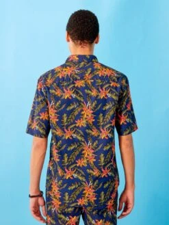 Chemise Regular à Fleurs -Kiabi chemise regular a fleurs bleu zs880 1 frb3