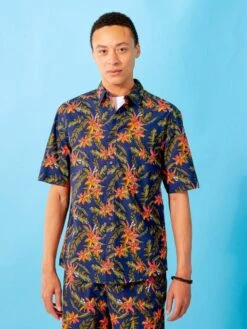 Chemise Regular à Fleurs -Kiabi chemise regular a fleurs bleu zs880 1 frb5 1