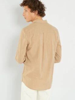 Chemise Regular à Manches Longues -Kiabi chemise regular a manches longues beige zn073 1 frb5