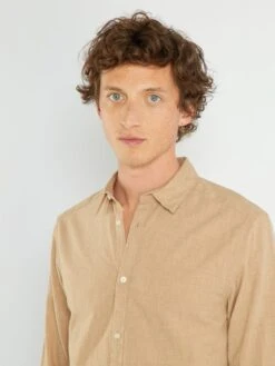 Chemise Regular à Manches Longues -Kiabi chemise regular a manches longues beige zn073 1 frb6