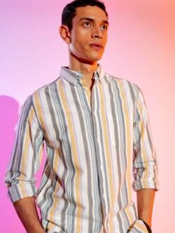 Chemise Regular à Rayures -Kiabi chemise regular a rayures blanc a rayures zq062 1 frb4