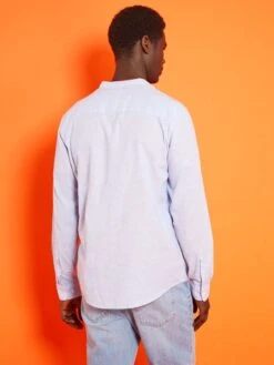 Chemise Regular Avec Lin -Kiabi chemise regular avec lin bleu zq064 1 frb4