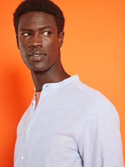 Chemise Regular Avec Lin -Kiabi chemise regular avec lin bleu zq064 1 frb5