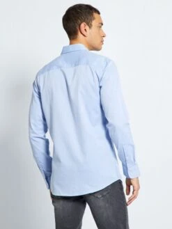 Chemise Slim à Motif -Kiabi chemise slim a motif bleu zj590 1 frb3 1