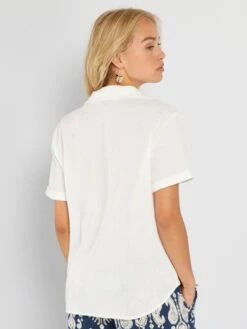 Chemisier En Gaze De Coton -Kiabi chemisier en gaze de coton blanc avj37 1 frb3