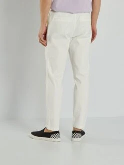 Chino Slim Coupe Jogger -Kiabi chino slim coupe jogger blanc yo599 13 frb3