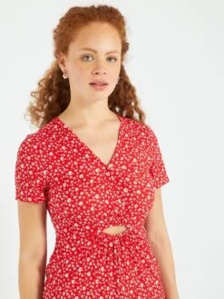 Combishort Court à Motif -Kiabi combishort court a motif rouge zk737 3 frb4 1