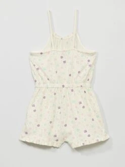 Combishort En Maille Ondulée Avec Imprimé -Kiabi combishort en maille ondulee avec imprime blanc aej24 2 frb3 1